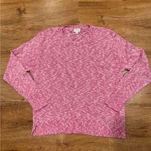 J. Crew Factory Crewneck Beach Sweater, Crisp Berry, Women's, M